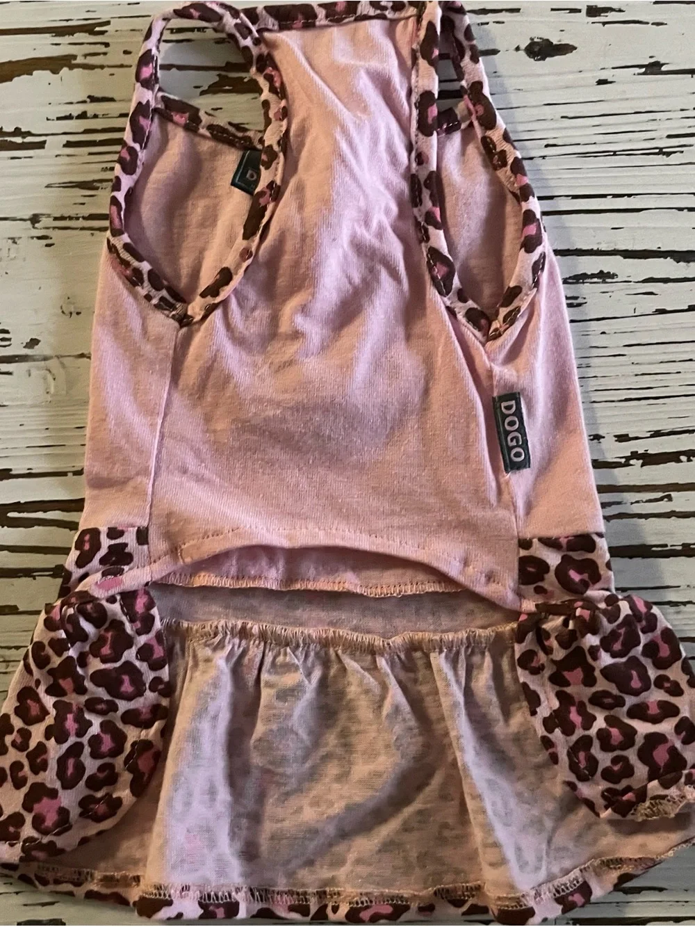Pink Leopard Print Ruffle Dog Dress - Cute Bow Detail Small